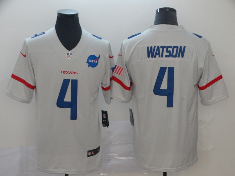 Men's Houston Texans Deshaun Watson #4 White City Edition Jersey